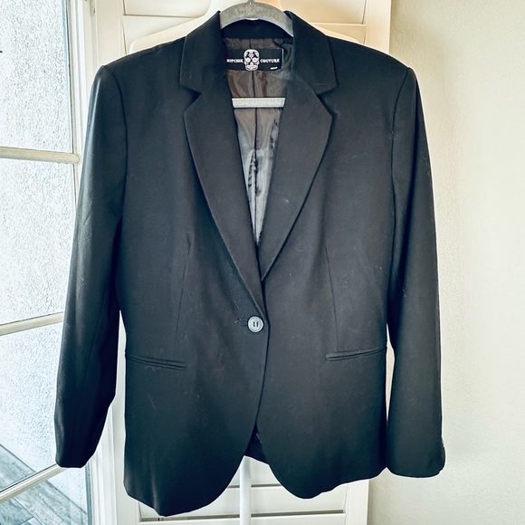 PRICE REDUCED! Hipchik Crystal Loved Blazer - Black Sz L - Picture 3 of 13